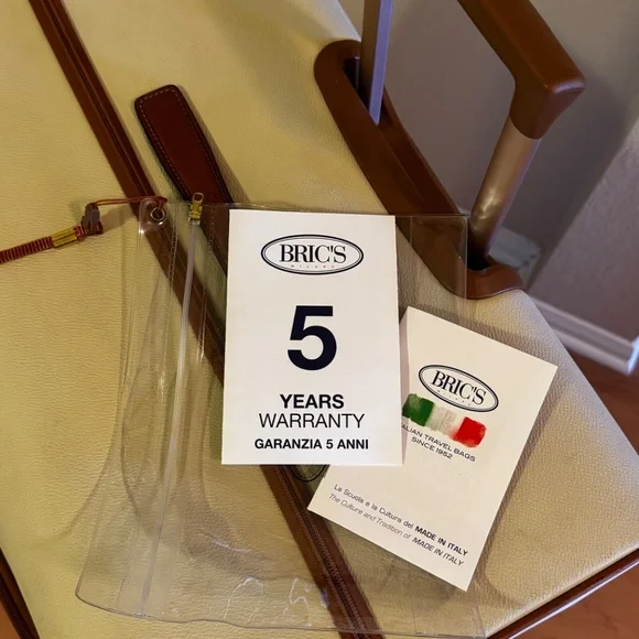 BRIC’S Firenze Designer Luggage – 32” Large Spinner Cream Color, USED - Picture 3 of 15